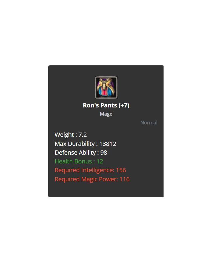 +7 Ron Set ( Mage )