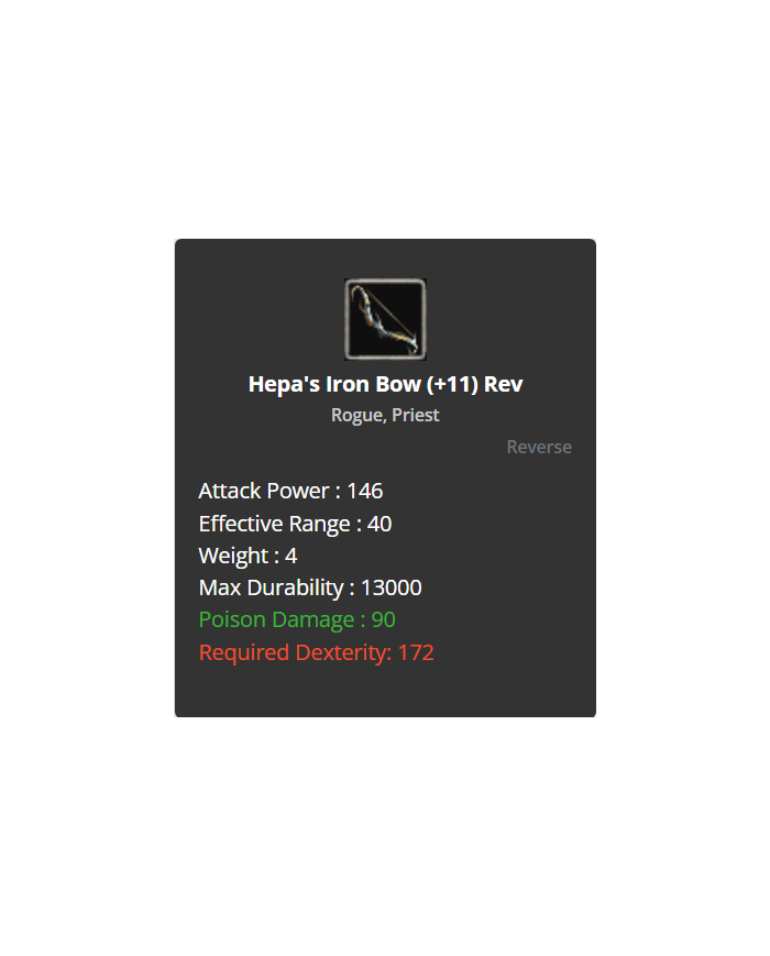 +11 Hepa's Iron Bow