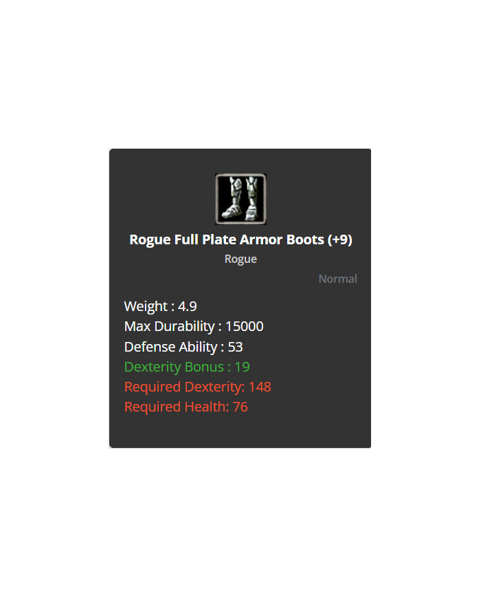 rogue full plate +9