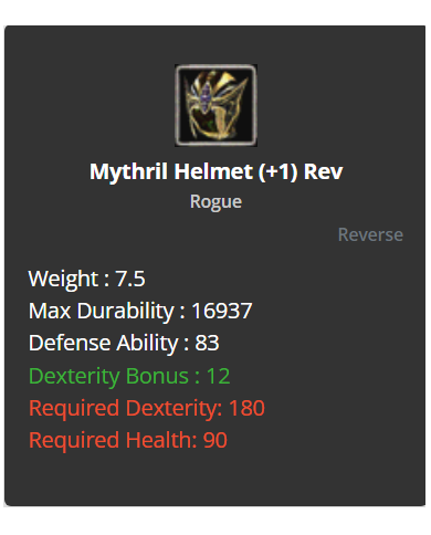 +1 reb mythrill set/+0 coc