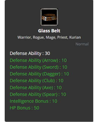 glass belt ve lobo +5