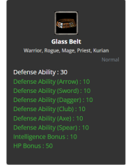 glass belt ve lobo +5